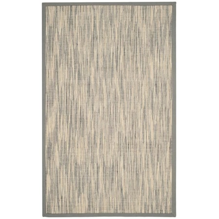 Safavieh Natural Fiber Rectangle Area Rug, Natural and Grey - 5 x 8 ft. NF474B-5